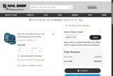 San Jose Sharks Shop coupon verification screenshot