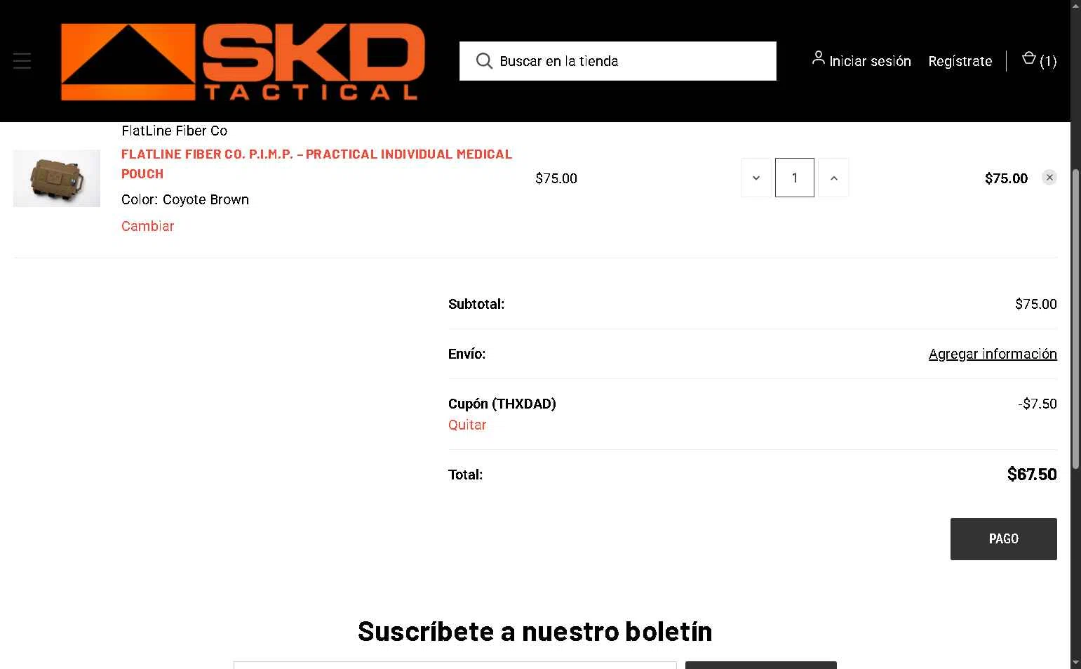 SKD Tactical checkout page showing SKD Tactical promo code box | Screenshot taken by SimplyCodes community member on Jun 9, 2025
