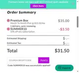 SUMMER10 coupon verification screenshot