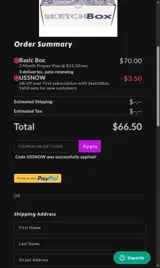 US5NOW coupon verification screenshot