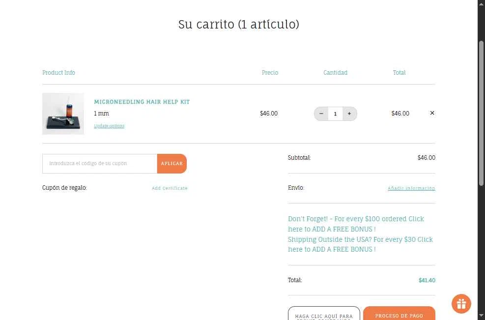 Skin Biology checkout page showing Skin Biology coupon code box | Screenshot taken by SimplyCodes community member on Jan 23, 2026