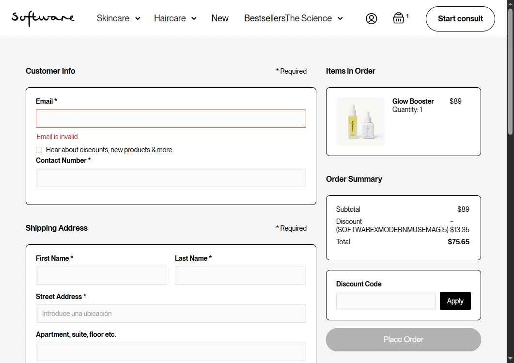 Software checkout page showing Software promo code box | Screenshot taken by SimplyCodes community member on May 9, 2025
