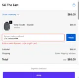 Ski The East coupon verification screenshot