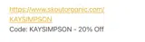 KAYSIMPSON coupon verification screenshot