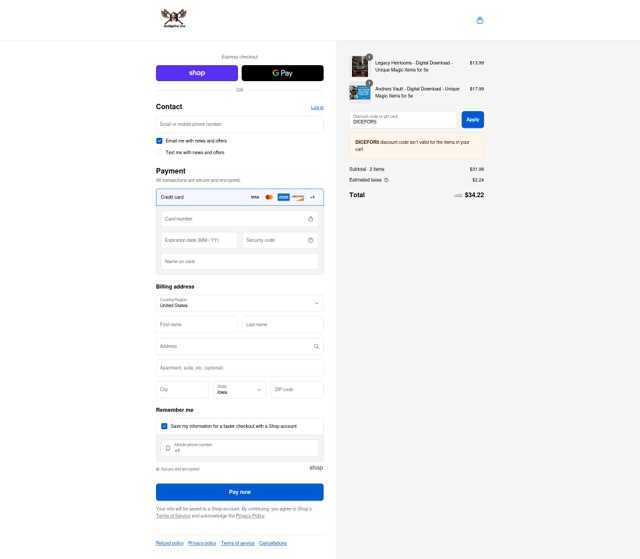 SkullSplitter Dice checkout page showing SkullSplitter Dice promo code box | Screenshot taken by SimplyCodes community member on Sep 4, 2025