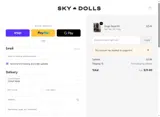 Sky Dolls coupon verification screenshot