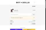Sky Dolls coupon verification screenshot