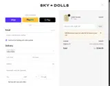 Sky Dolls coupon verification screenshot