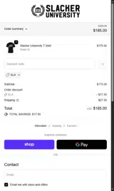 SLA coupon verification screenshot