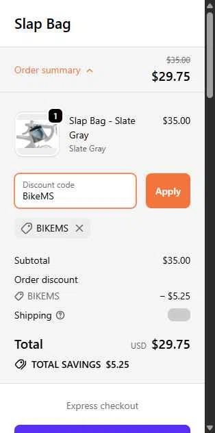 Slap Bag checkout page showing Slap Bag promo code box | Screenshot taken by SimplyCodes community member on Feb 8, 2026
