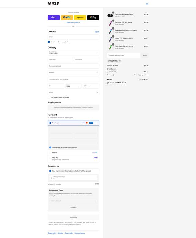 Sleefs checkout page showing Sleefs discount code box | Screenshot taken by SimplyCodes community member on Sep 12, 2025