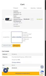 SleepQuest Online Store coupon verification screenshot