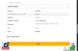 SleepQuest Online Store coupon verification screenshot
