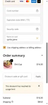 Sliimeyhoney coupon verification screenshot