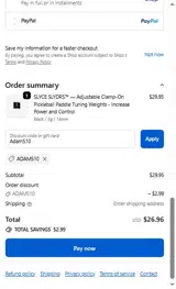 SLYCE Sport coupon verification screenshot