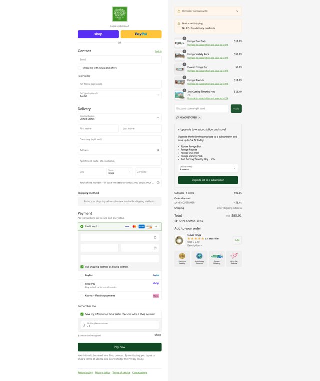 Small Pet Select checkout page showing Small Pet Select discount code box | Screenshot taken by SimplyCodes community member on Sep 8, 2025
