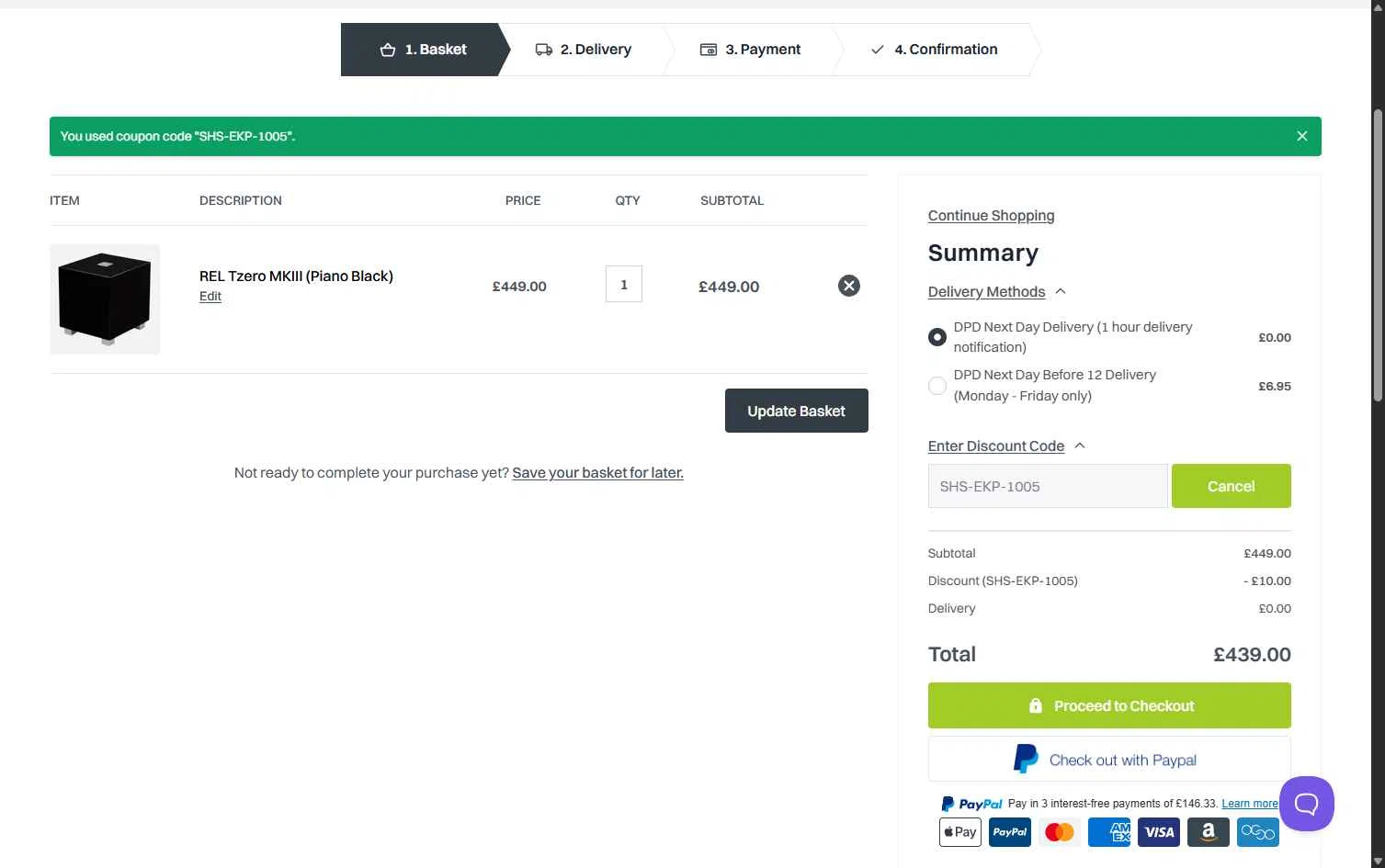 Smart Home Sounds checkout page showing Smart Home Sounds discount code box | Screenshot taken by SimplyCodes community member on Sep 18, 2025