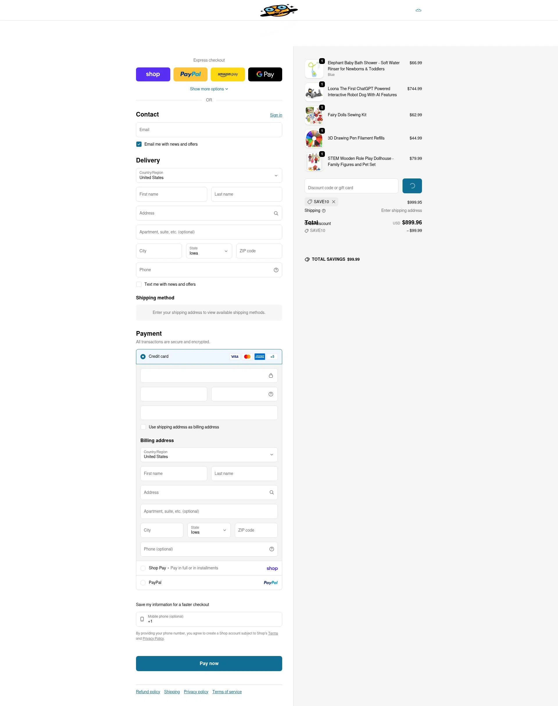 Smart Kids Planet checkout page showing Smart Kids Planet promo code box | Screenshot taken by SimplyCodes community member on Feb 1, 2026