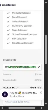 REVENUEGEEKS25 coupon verification screenshot