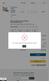 A11T3K coupon verification screenshot