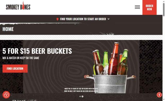 Smokey Bones checkout page showing Smokey Bones promo code box | Screenshot taken by SimplyCodes community member on May 20, 2025