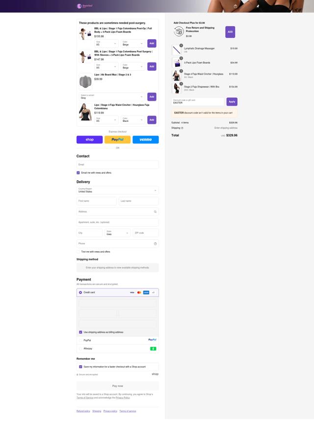 Snatched body checkout page showing Snatched body discount code box | Screenshot taken by SimplyCodes community member on Sep 11, 2025