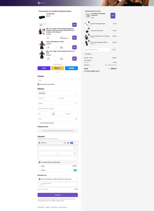 Snatched body checkout page showing Snatched body discount code box | Screenshot taken by SimplyCodes community member on Sep 11, 2025