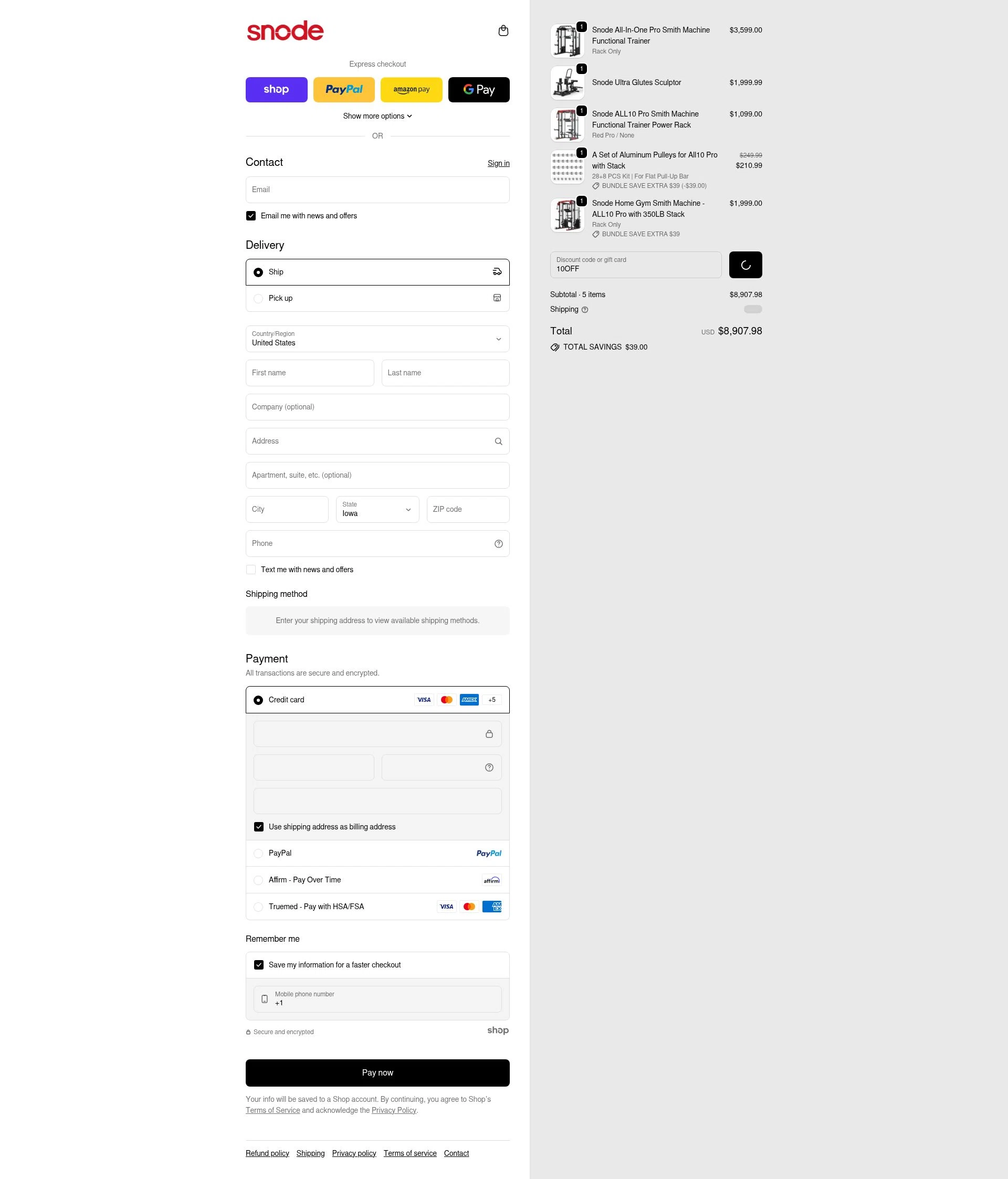 Snode Sport checkout page showing Snode Sport promo code box | Screenshot taken by SimplyCodes community member on Jan 27, 2026