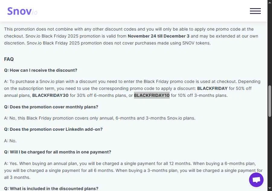 Snovio checkout page showing Snovio promo code box | Screenshot taken by SimplyCodes community member on Dec 19, 2025