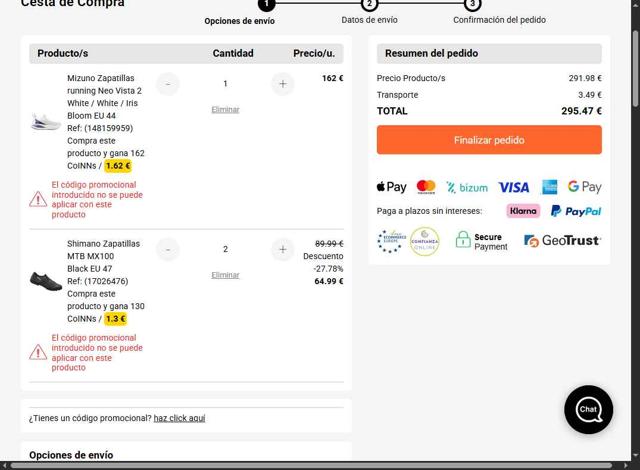 Snowinn checkout page showing Snowinn promo code box | Screenshot taken by SimplyCodes community member on Sep 13, 2025