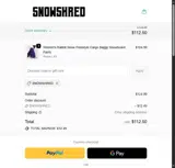 SNOWSHRED coupon verification screenshot