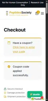 dustin coupon verification screenshot