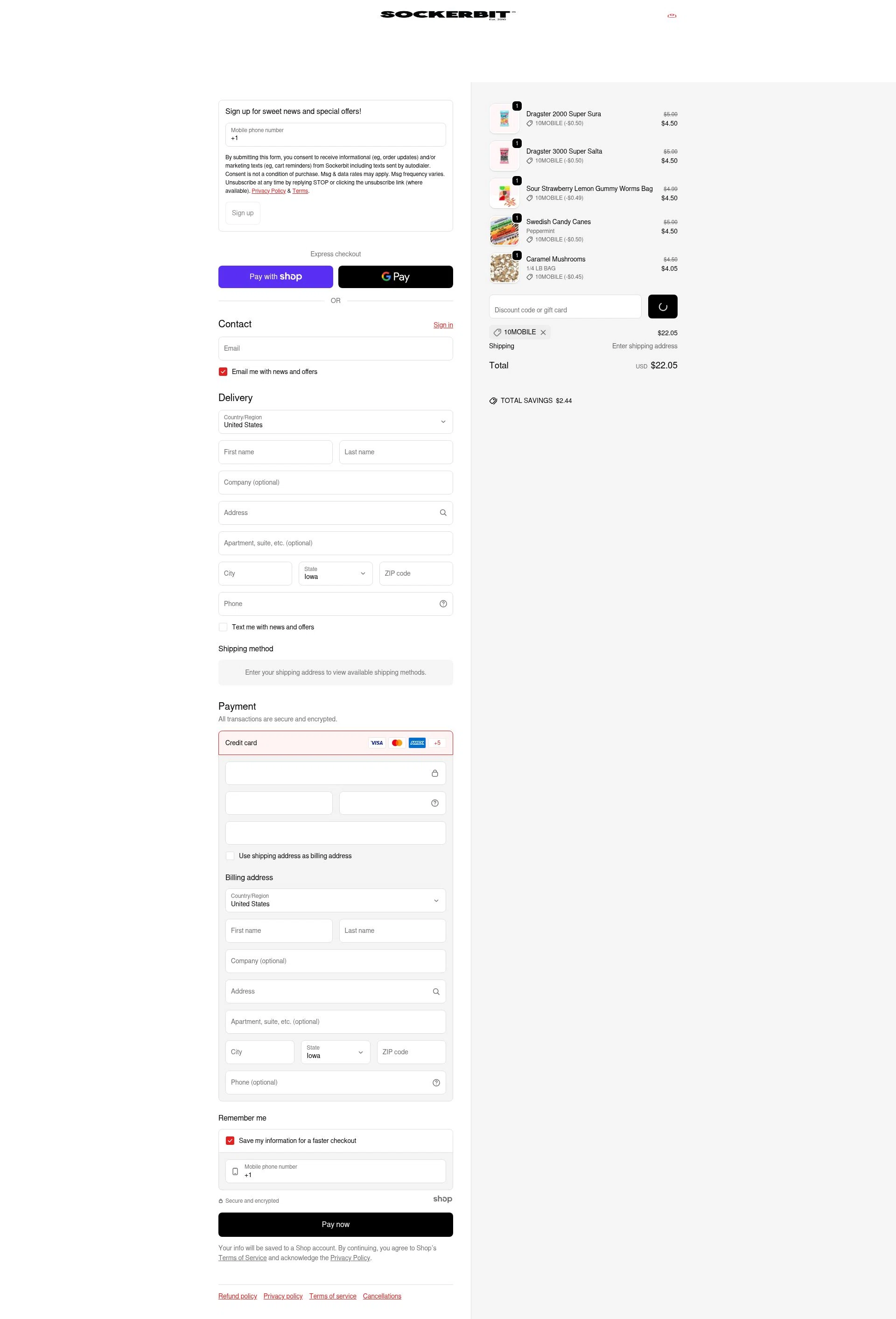 Sockerbit checkout page showing Sockerbit discount code box | Screenshot taken by SimplyCodes community member on Jan 9, 2026