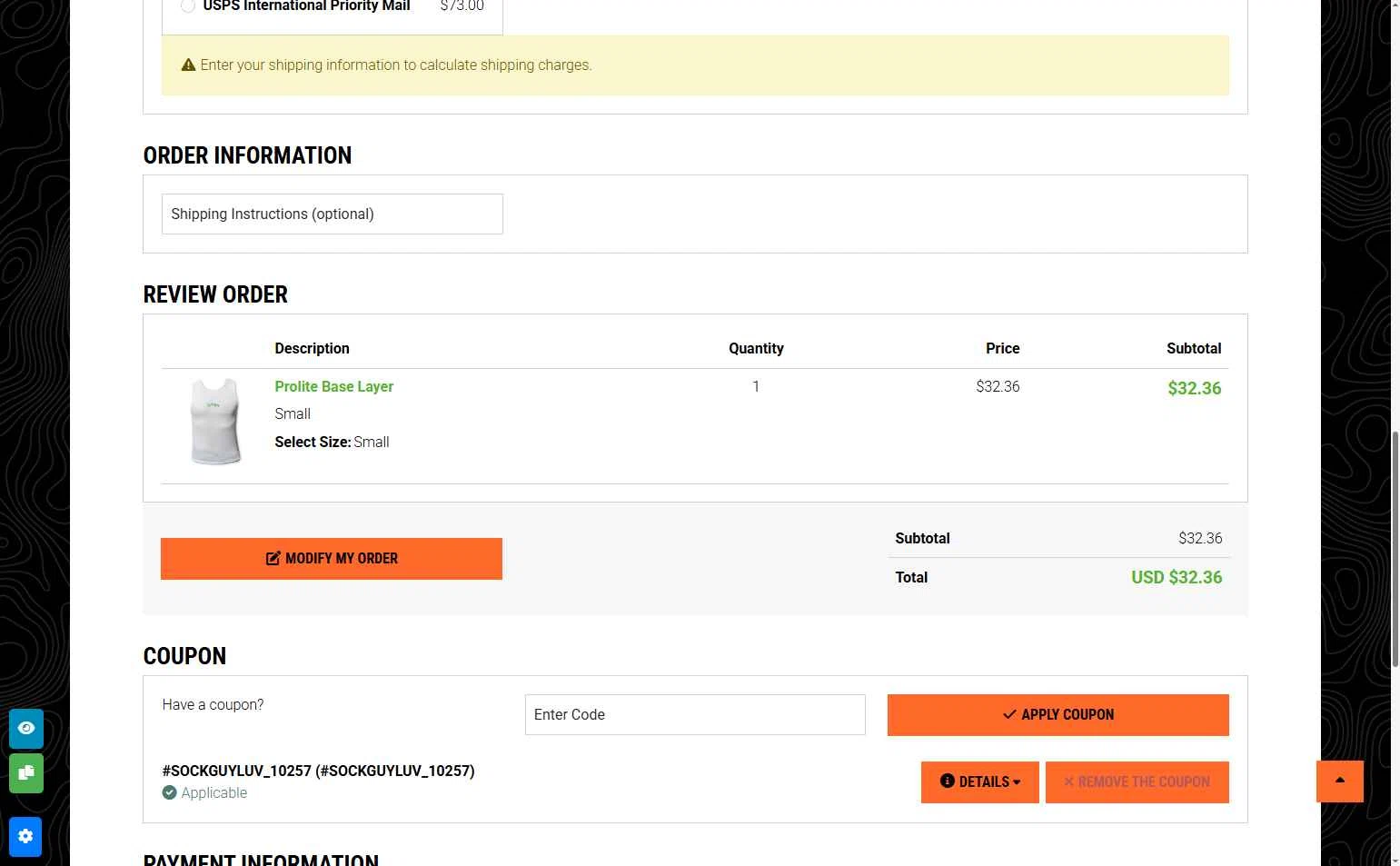 SockGuy checkout page showing SockGuy promo code box | Screenshot taken by SimplyCodes community member on Aug 21, 2025