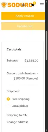 trinhnhantoan coupon verification screenshot