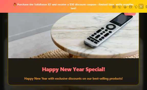 SofaBaton checkout page showing SofaBaton coupon code box | Screenshot taken by SimplyCodes community member on Feb 14, 2026