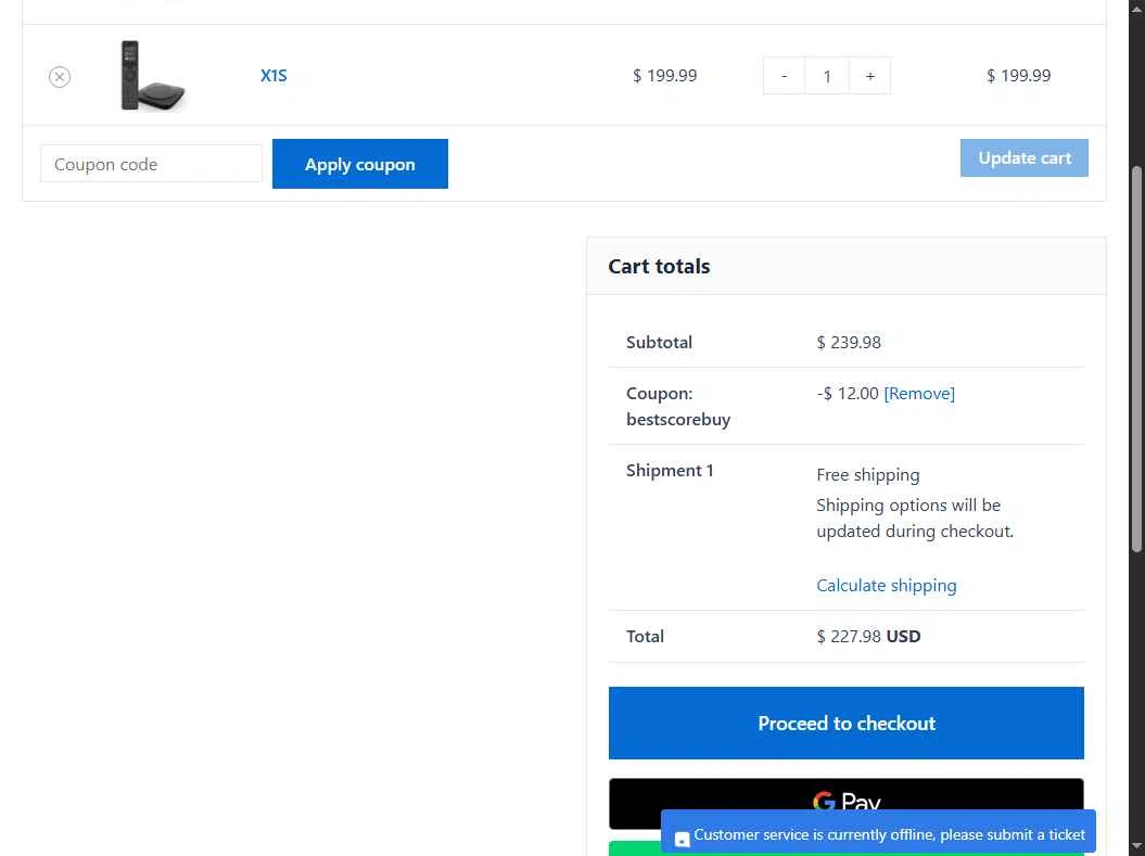 SofaBaton checkout page showing SofaBaton coupon code box | Screenshot taken by SimplyCodes community member on Feb 14, 2026
