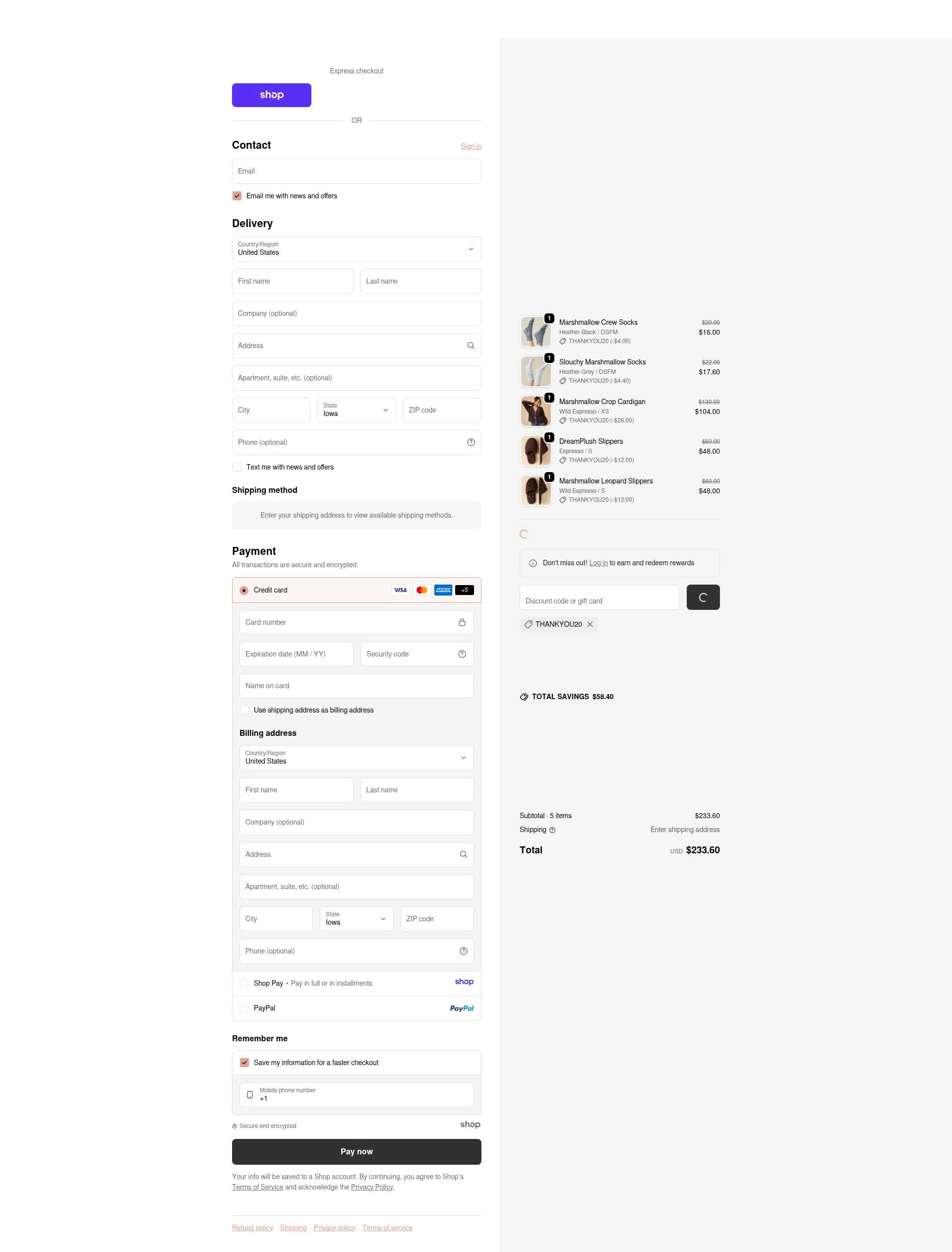 Softies checkout page showing Softies discount code box | Screenshot taken by SimplyCodes community member on Jan 2, 2026