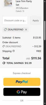dealfreefind coupon verification screenshot