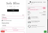 Sole Bliss coupon verification screenshot