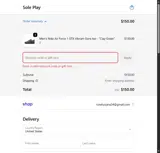 Sole Play ATL coupon verification screenshot