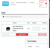 scleaner coupon verification screenshot