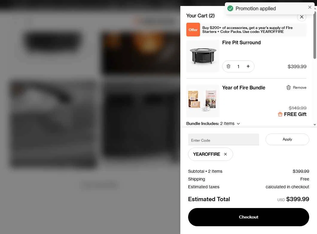 Solo Stove checkout page showing Solo Stove coupon code box | Screenshot taken by SimplyCodes community member on Jan 24, 2026