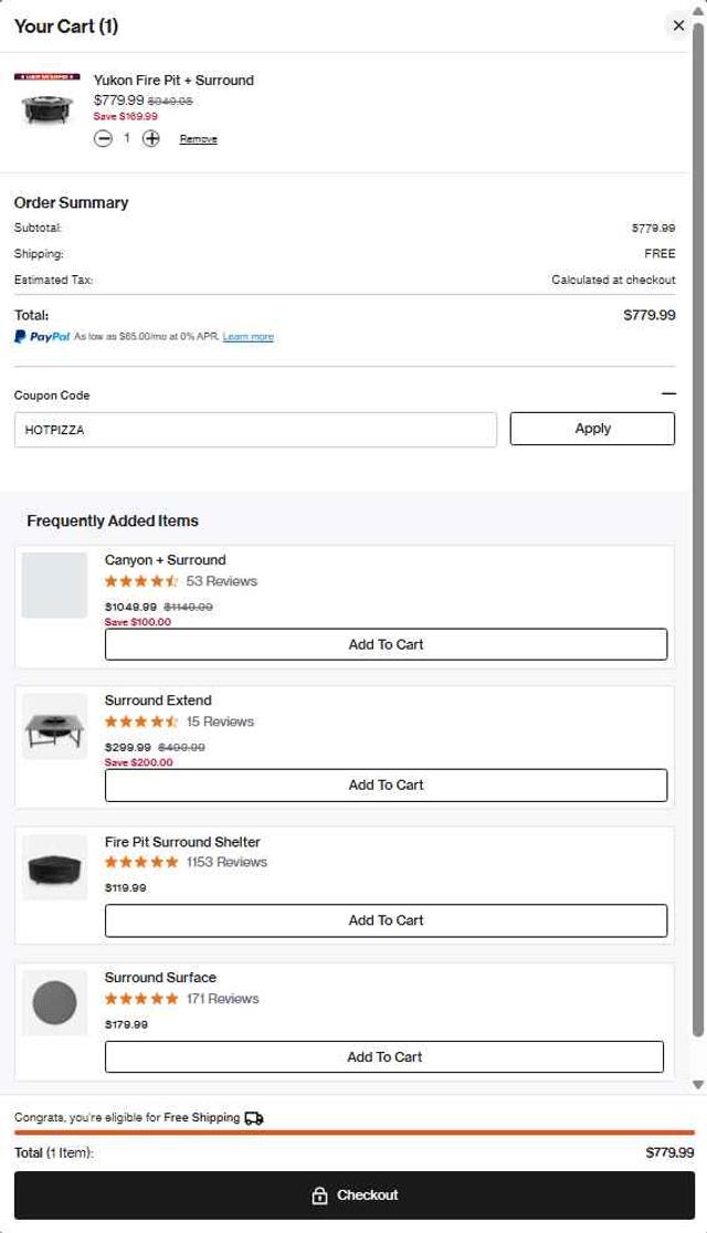 Solo Stove checkout page showing Solo Stove coupon code box | Screenshot taken by SimplyCodes community member on Aug 30, 2025