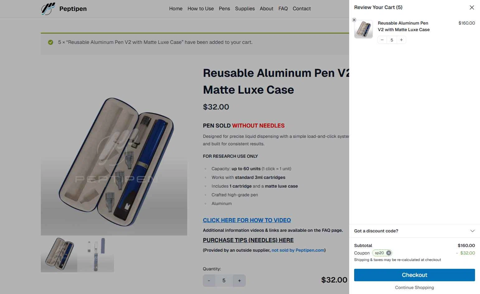 Solution Peptides checkout page showing Solution Peptides coupon code box | Screenshot taken by SimplyCodes community member on Feb 10, 2026