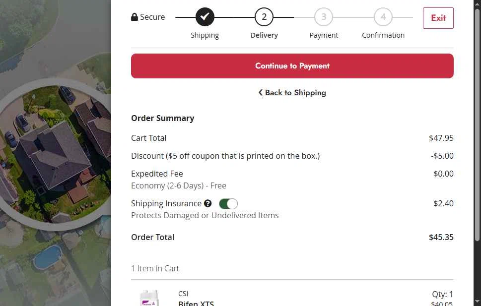 Solutions Pest & Lawn checkout page showing Solutions Pest & Lawn discount code box | Screenshot taken by SimplyCodes community member on Sep 26, 2025