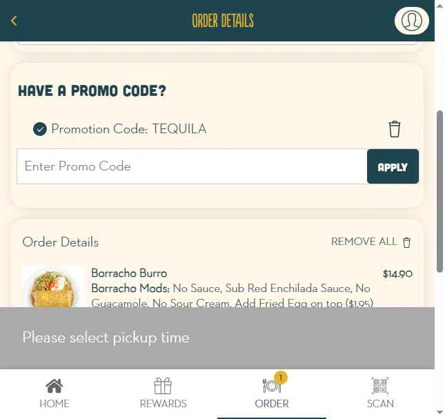 Someburros checkout page showing Someburros promo code box | Screenshot taken by SimplyCodes community member on Jul 24, 2025