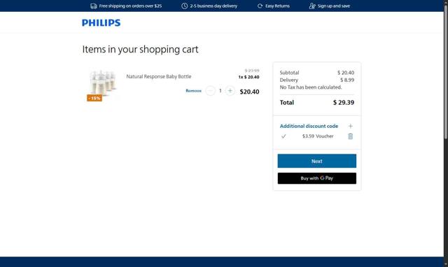 Sonicare checkout page showing Sonicare promo code box | Screenshot taken by SimplyCodes community member on Sep 16, 2025