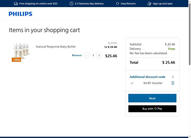 Sonicare checkout page showing Sonicare promo code box | Screenshot taken by SimplyCodes community member on Jul 18, 2025
