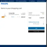 Sonicare coupon verification screenshot